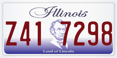 IL license plate Z417298