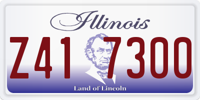 IL license plate Z417300