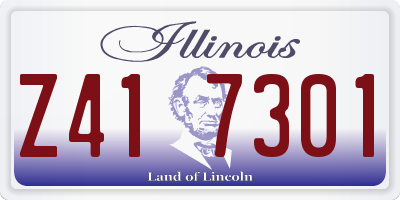 IL license plate Z417301
