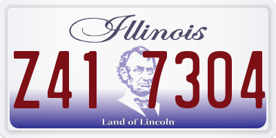 IL license plate Z417304