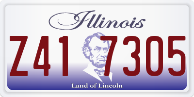 IL license plate Z417305