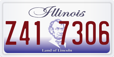 IL license plate Z417306