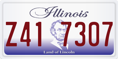 IL license plate Z417307