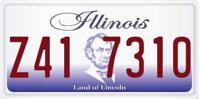 IL license plate Z417310