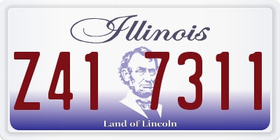 IL license plate Z417311
