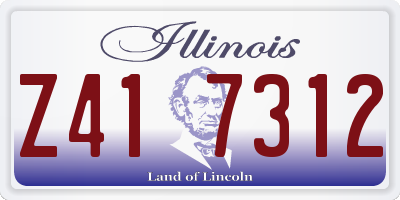 IL license plate Z417312