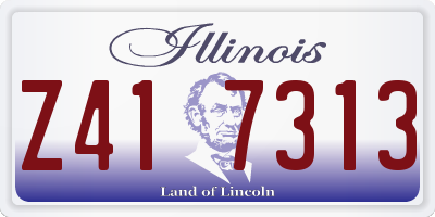IL license plate Z417313