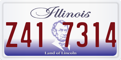 IL license plate Z417314