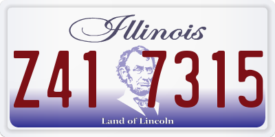 IL license plate Z417315