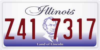 IL license plate Z417317