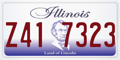IL license plate Z417323