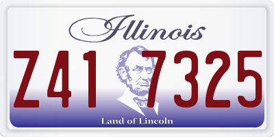 IL license plate Z417325
