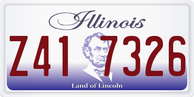 IL license plate Z417326