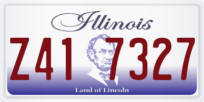 IL license plate Z417327