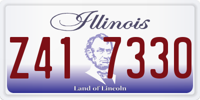 IL license plate Z417330