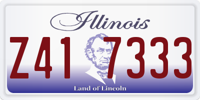 IL license plate Z417333