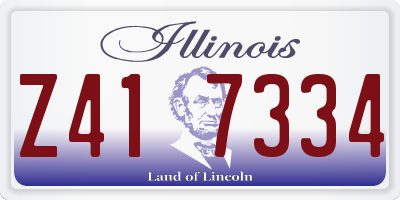 IL license plate Z417334