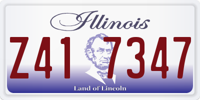 IL license plate Z417347
