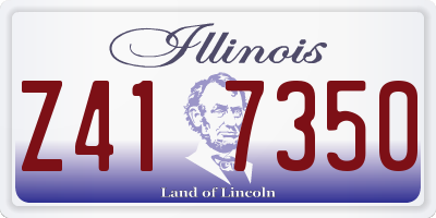 IL license plate Z417350