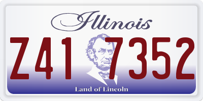 IL license plate Z417352