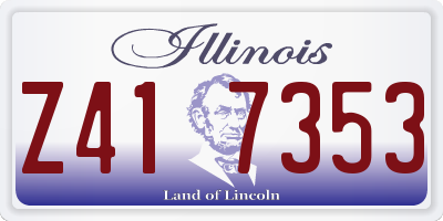 IL license plate Z417353