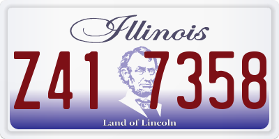 IL license plate Z417358