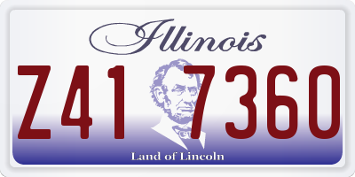 IL license plate Z417360