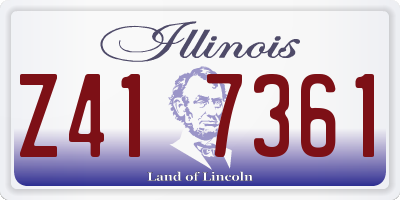 IL license plate Z417361