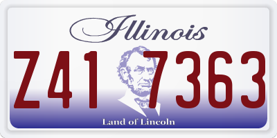 IL license plate Z417363