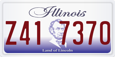 IL license plate Z417370