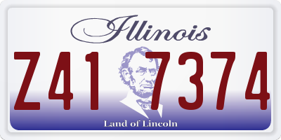 IL license plate Z417374