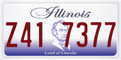 IL license plate Z417377