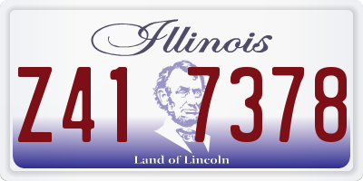 IL license plate Z417378