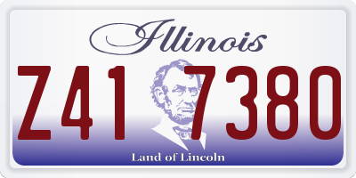 IL license plate Z417380