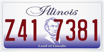 IL license plate Z417381