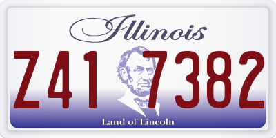 IL license plate Z417382