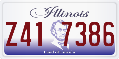 IL license plate Z417386