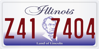 IL license plate Z417404