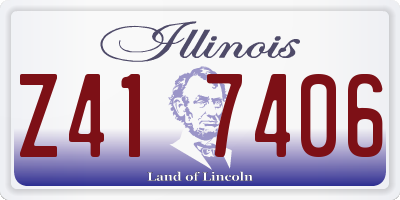 IL license plate Z417406