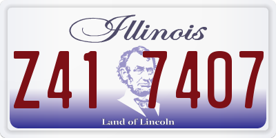 IL license plate Z417407