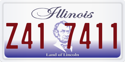 IL license plate Z417411
