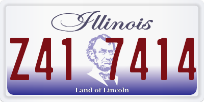 IL license plate Z417414