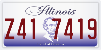 IL license plate Z417419