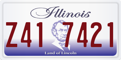 IL license plate Z417421