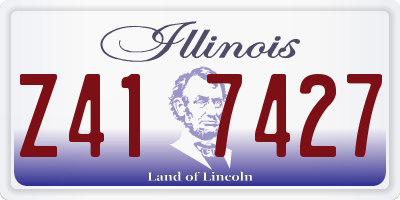 IL license plate Z417427