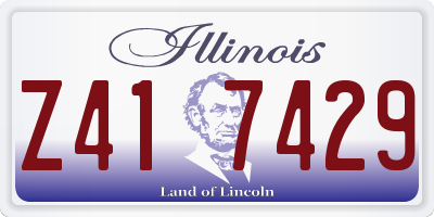 IL license plate Z417429