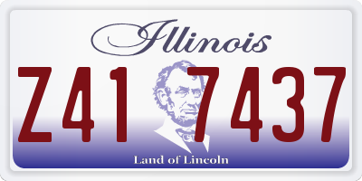 IL license plate Z417437