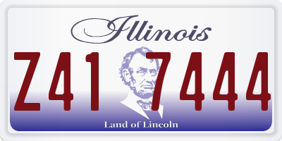 IL license plate Z417444
