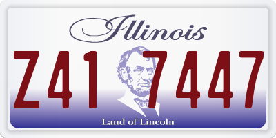 IL license plate Z417447