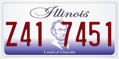 IL license plate Z417451